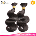 New product Body Wave pre braided hair for micro braids brazilian hair bulk wholesale